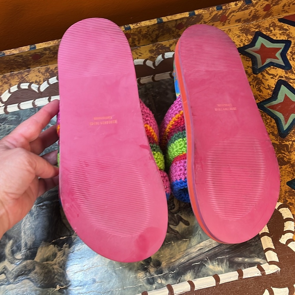 FARM Rio Pink and Blue Sandals Vibrant Slip-On Style - Picture 7 of 8